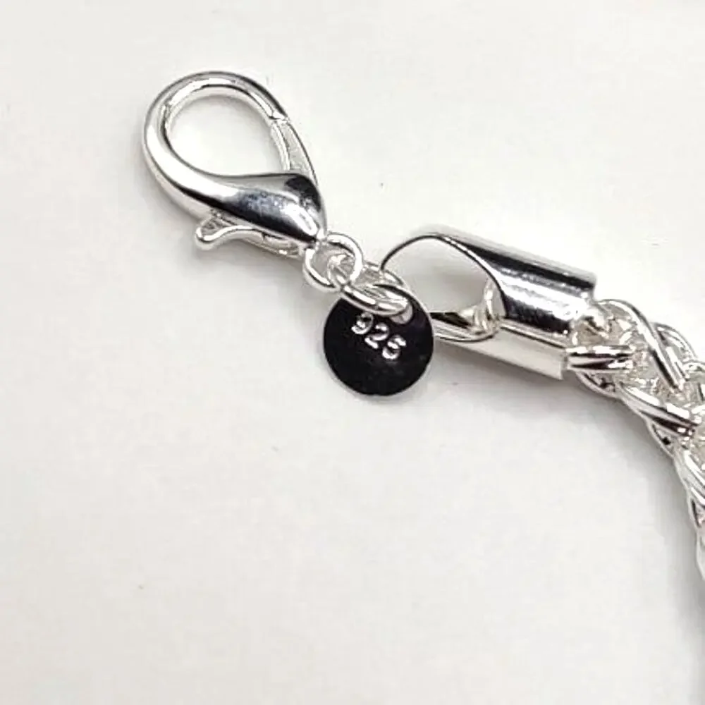 925 Sterling Silver Bracelet Braided Byzantine Valentines Birthday Gift - New!